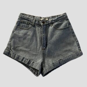 High waisted jean shorts